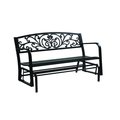 Living Accents Bench Glider Steel Blk IP-D3285BK-1